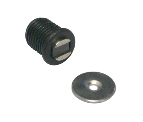 Fecho magn�tico cilindrico embutir - CASTANHO / PRETO